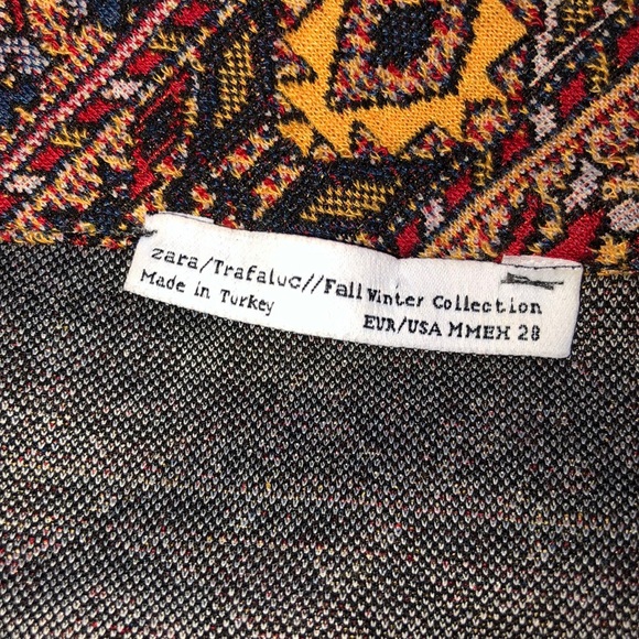 Like New Zara Trafaluc Bohemian Print Dress Sz 28 - Picture 6 of 8